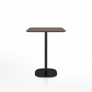 Emeco 2 Inch Flat Base Counter Height Table - Square Top Coffee table Emeco Table Top 30" Black Powder Coated Aluminum Walnut Wood