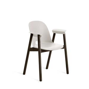 Emeco Alfi Armchair Chairs Emeco Dark Stained Ash White 