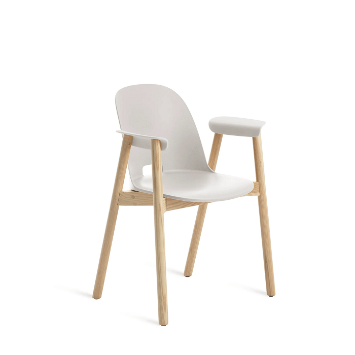 Emeco Alfi Armchair Chairs Emeco Natural Ash White 