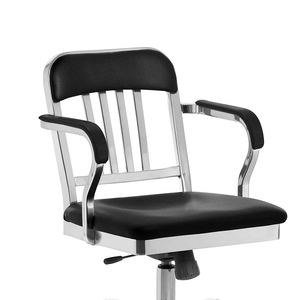 Emeco Navy Semi-Upholstered Swivel Armchair task chair Emeco 