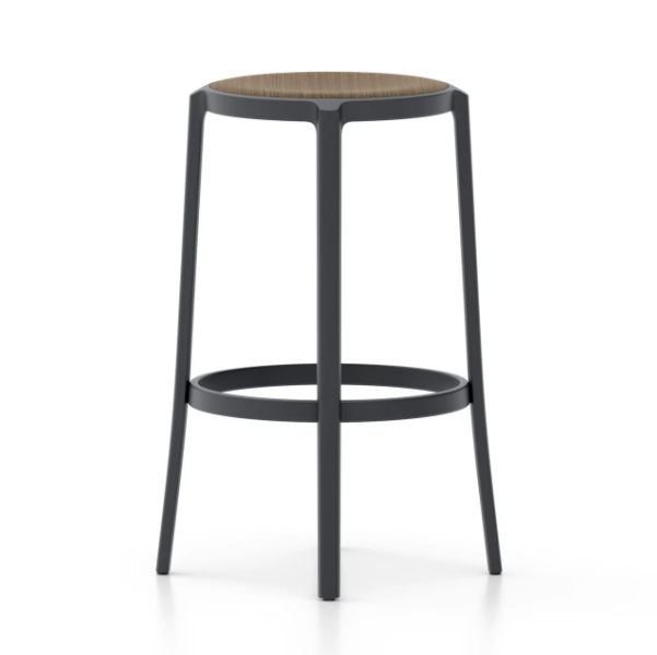 Emeco On & On Stool - Plywood Seat Stools Emeco Bar Height 29.5" Black Walnut Plywood