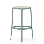 Emeco On & On Stool - Plywood Seat Stools Emeco Bar Height 29.5" Light Blue Oak Plywood