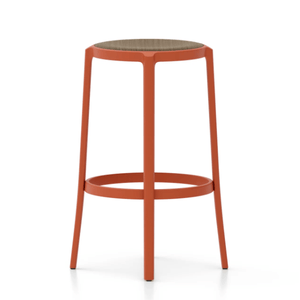 Emeco On & On Stool - Plywood Seat Stools Emeco Bar Height 29.5" Orange Walnut Plywood
