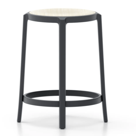 Emeco On &amp; On Stool - Plywood Seat Stools Emeco Counter Height 24.75" Black Ash Plywood