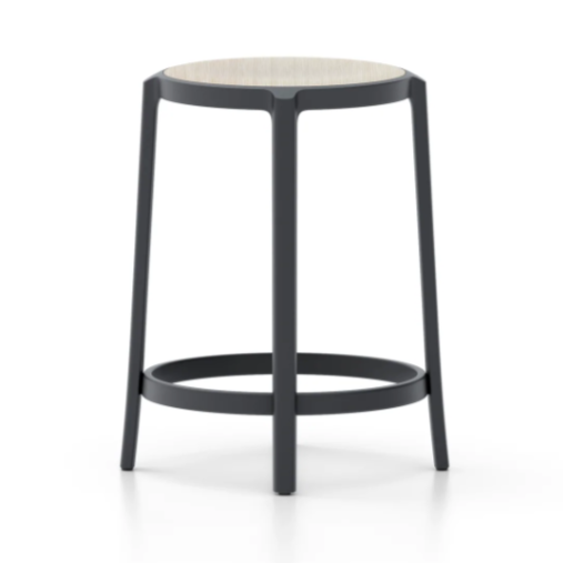 Emeco On &amp; On Stool - Plywood Seat Stools Emeco Counter Height 24.75" Black Oak Plywood