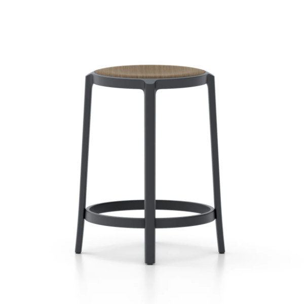 Emeco On & On Stool - Plywood Seat Stools Emeco Counter Height 24.75" Black Walnut Plywood