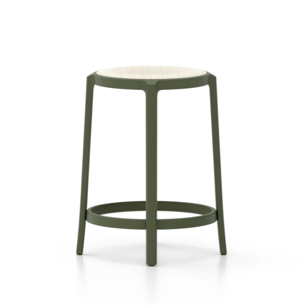 Emeco On & On Stool - Plywood Seat Stools Emeco Counter Height 24.75" Green Ash Plywood