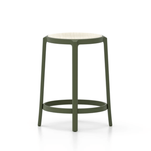 Emeco On & On Stool - Plywood Seat Stools Emeco Counter Height 24.75" Green Ash Plywood