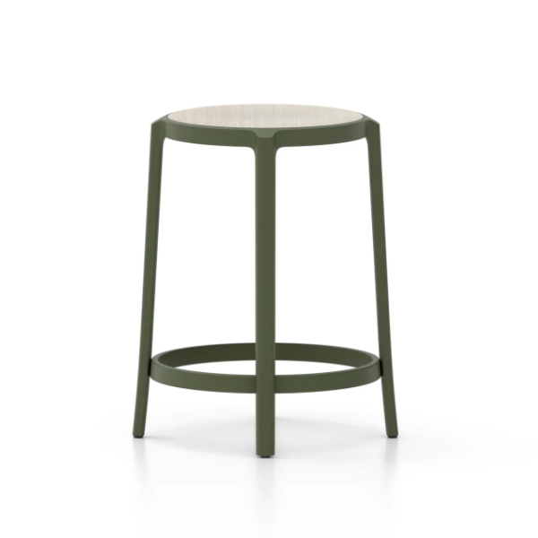 Emeco On &amp; On Stool - Plywood Seat Stools Emeco Counter Height 24.75" Green Oak Plywood