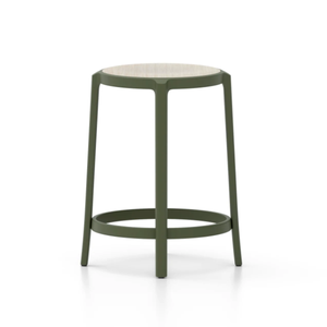 Emeco On & On Stool - Plywood Seat Stools Emeco Counter Height 24.75" Green Oak Plywood