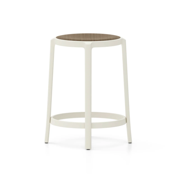 Emeco On & On Stool - Plywood Seat Stools Emeco Counter Height 24.75" White Walnut Plywood