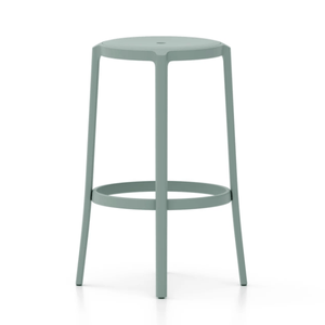 Emeco On & On Stool - Recycled Plastic Seat Stools Emeco Bar Height 29.5" Light Blue 