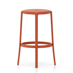 Emeco On & On Stool - Recycled Plastic Seat Stools Emeco Bar Height 29.5" Orange 