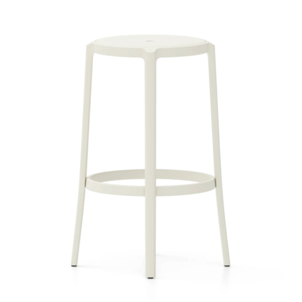 Emeco On & On Stool - Recycled Plastic Seat Stools Emeco Bar Height 29.5" White 