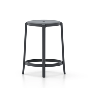 Emeco On & On Stool - Recycled Plastic Seat Stools Emeco Counter Height 24.75" Black 