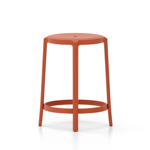 Emeco On & On Stool - Recycled Plastic Seat Stools Emeco Counter Height 24.75" Orange 