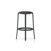Emeco On & On Stool - Upholstered Stools Emeco Bar Height 29.5" Leather Black 