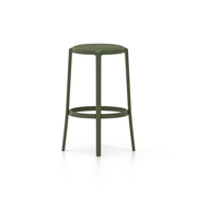 Emeco On & On Stool - Upholstered Stools Emeco Bar Height 29.5" Polyurethane Green 