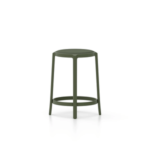 Emeco On & On Stool - Upholstered Stools Emeco Counter Height 24.75" Fabric Green 
