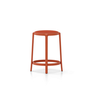 Emeco On & On Stool - Upholstered Stools Emeco Counter Height 24.75" Polyurethane Orange 
