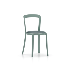 Emeco On & On Chair - Upholstered Chairs Emeco Leather Light Blue 