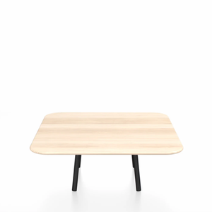 Emeco Parrish Low Table - Square Top Coffee Tables Emeco Table Top 36" Black Powder Coated Aluminum Accoya Wood