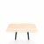 Emeco Parrish Low Table - Square Top Coffee Tables Emeco Table Top 36" Black Powder Coated Aluminum Accoya Wood