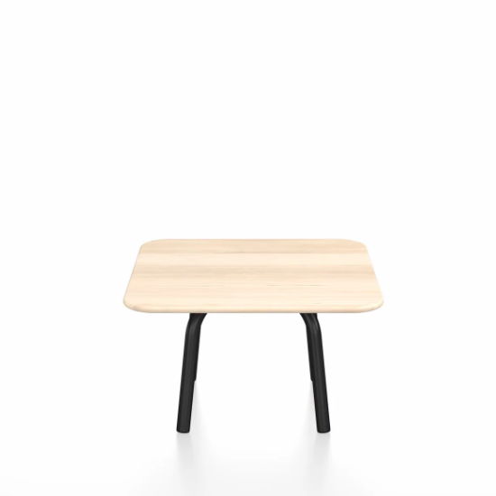 Emeco Parrish Low Table - Square Top Coffee Tables Emeco Table Top 24" Black Powder Coated Aluminum Accoya Wood