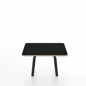 Emeco Parrish Low Table - Square Top Coffee Tables Emeco Table Top 24" Black Powder Coated Aluminum Black Laminate Plywood