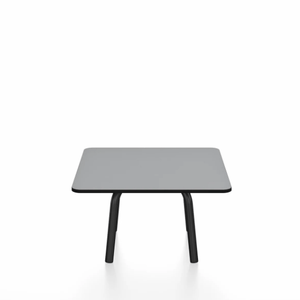 Emeco Parrish Low Table - Square Top Coffee Tables Emeco Table Top 24" Black Powder Coated Aluminum Gray HPL