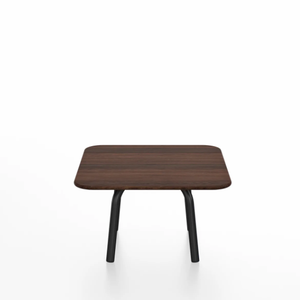 Emeco Parrish Low Table - Square Top Coffee Tables Emeco Table Top 24" Black Powder Coated Aluminum Walnut Wood