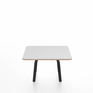 Emeco Parrish Low Table - Square Top Coffee Tables Emeco Table Top 24" Black Powder Coated Aluminum White Laminate Plywood