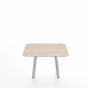 Emeco Parrish Low Table - Square Top Coffee Tables Emeco Table Top 24" Clear Anodized Aluminum Ash Wood