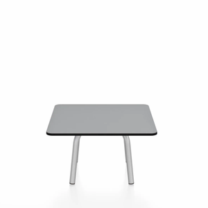 Emeco Parrish Low Table - Square Top Coffee Tables Emeco Table Top 24" Clear Anodized Aluminum Gray HPL