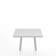 Emeco Parrish Low Table - Square Top Coffee Tables Emeco Table Top 24" Clear Anodized Aluminum White Laminate Plywood