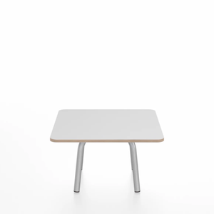 Emeco Parrish Low Table - Square Top Coffee Tables Emeco Table Top 24" Clear Anodized Aluminum White Laminate Plywood