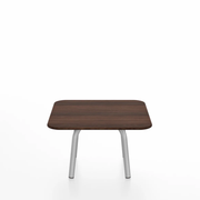 Emeco Parrish Low Table - Square Top Coffee Tables Emeco Table Top 24" Clear Anodized Aluminum Walnut Wood