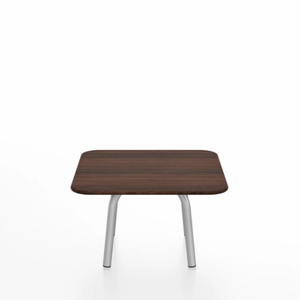 Emeco Parrish Low Table - Square Top Coffee Tables Emeco Table Top 24" Clear Anodized Aluminum Walnut Wood
