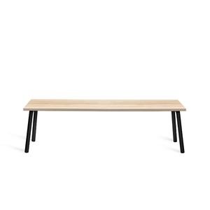 Emeco Run Bench Benches Emeco 3-Seat Bench Black Powder Coated Accoya ( Outdoor Approved )