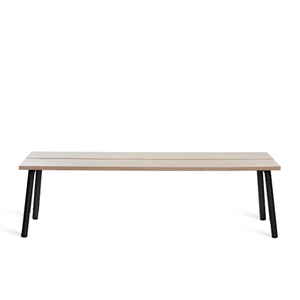 Emeco Run Bench Benches Emeco 3-Seat Bench Black Powder Coated Ash