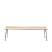 Emeco Run Bench Benches Emeco 3-Seat Bench Clear Anodized Accoya ( Outdoor Approved )