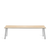 Emeco Run Bench Benches Emeco 3-Seat Bench Clear Anodized Accoya ( Outdoor Approved )