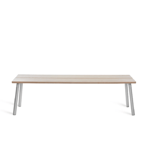 Emeco Run Bench Benches Emeco 3-Seat Bench Clear Anodized Ash