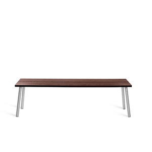 Emeco Run Bench Benches Emeco 3-Seat Bench Clear Anodized Walnut