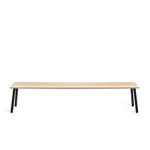 Emeco Run Bench Benches Emeco 4-Seat Bench Black Powder Coated Accoya ( Outdoor Approved )