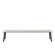 Emeco Run Bench Benches Emeco 4-Seat Bench Black Powder Coated Ash
