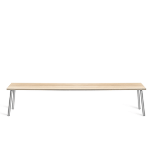 Emeco Run Bench Benches Emeco 4-Seat Bench Clear Anodized Accoya ( Outdoor Approved )