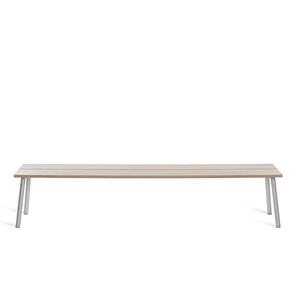 Emeco Run Bench Benches Emeco 4-Seat Bench Clear Anodized Ash