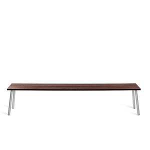 Emeco Run Bench Benches Emeco 4-Seat Bench Clear Anodized Walnut