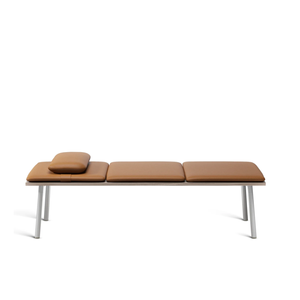 Emeco Run Daybed Beds Emeco Clear Anodized Aluminum Ash Leather Spinneybeck Volo Tan